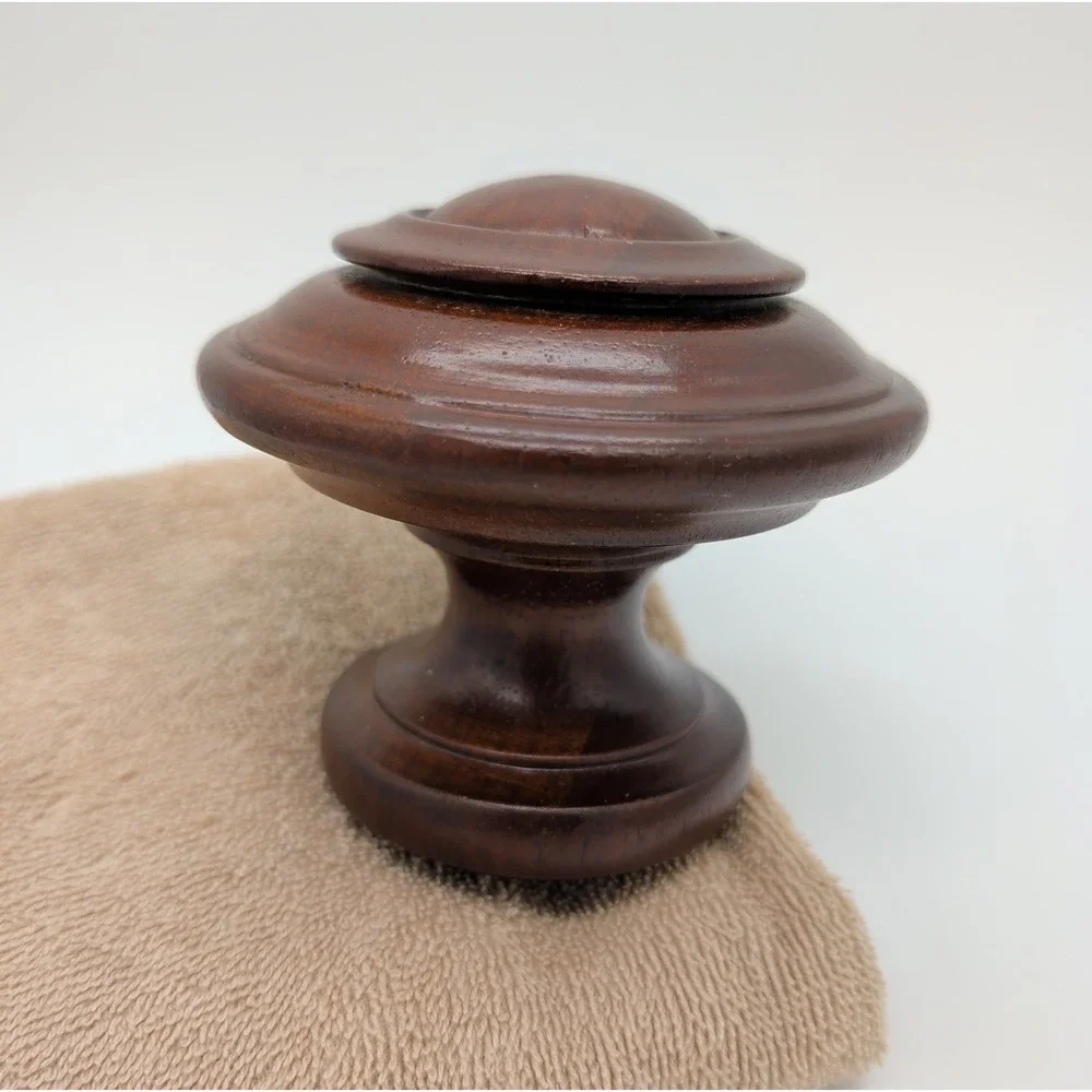 Turned Wood Finials Curtain Drapery Brown 4
